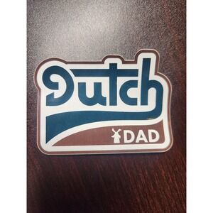 Dutch Bros Coffee Dutch Dad Sticker 2019 Blue and Brown~New Collectable